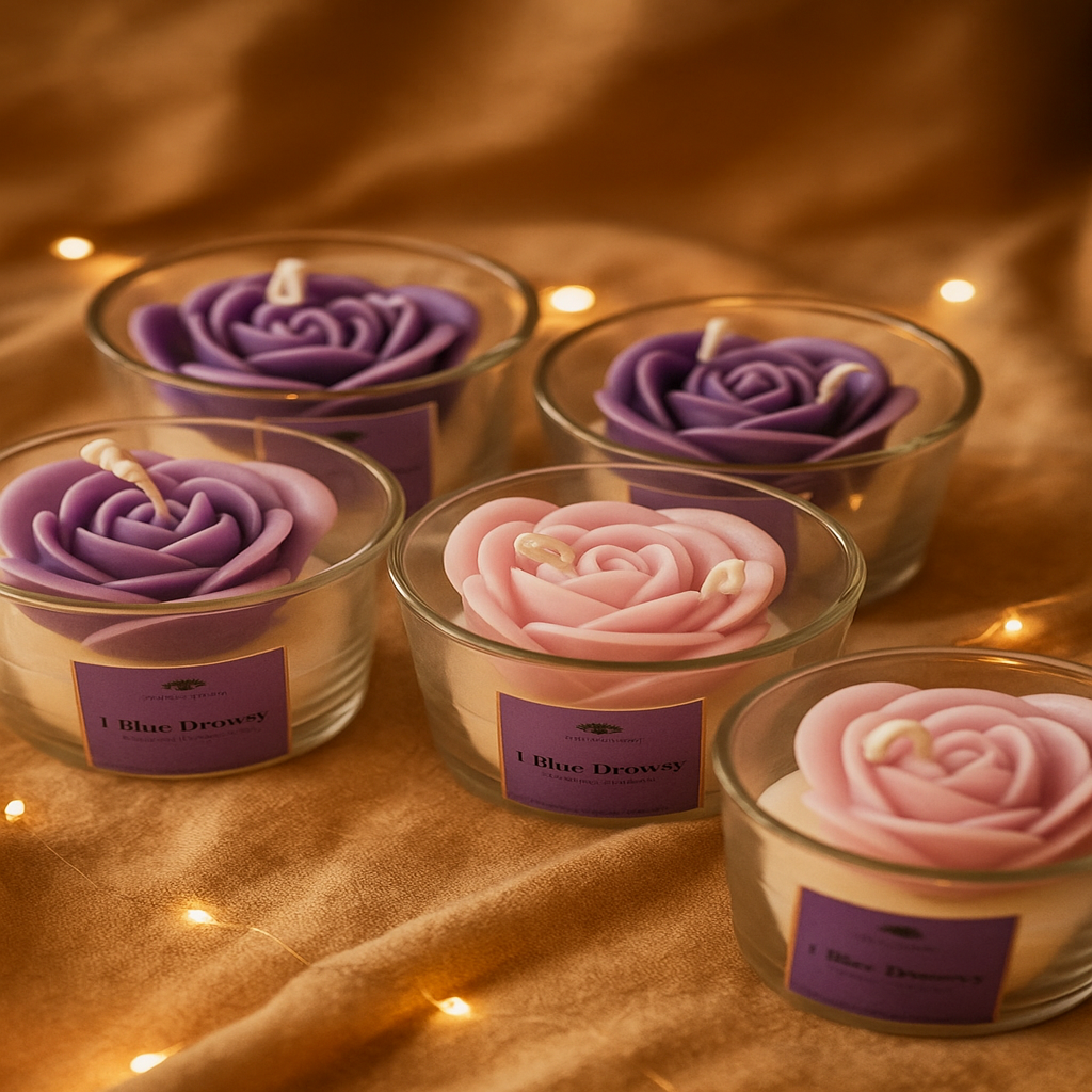 Rose aromatic candle