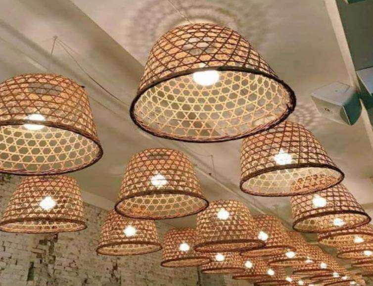 Woven rattan lamps 4 