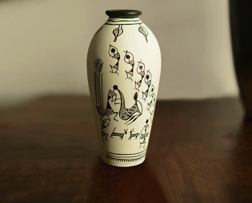 Warli terracotta pots 